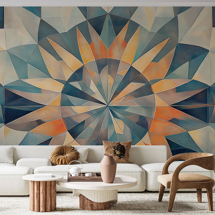 Muraaltapeet mandala | Kaasaegne muster abstraktsete varjunditega