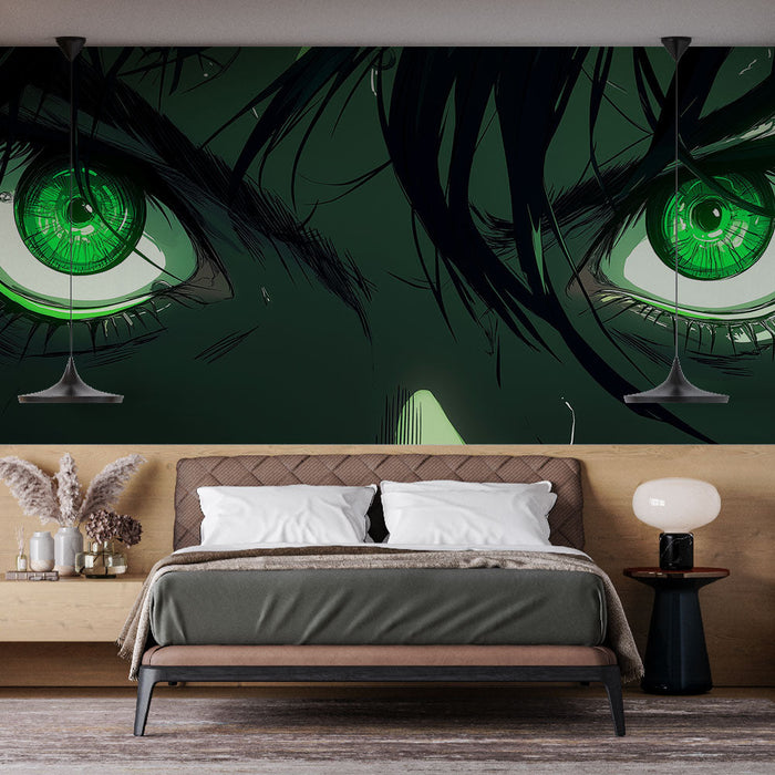 Ταπετσαρία τοίχου manga | Συναρπαστική εικονογράφηση μιας έντονης έκφρασης