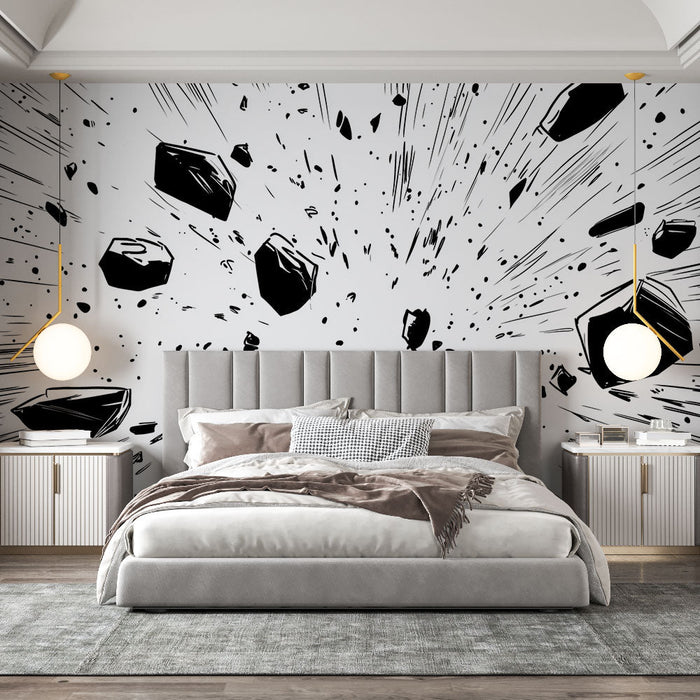 Papel de parede manga | Padrão de explosão dinâmica