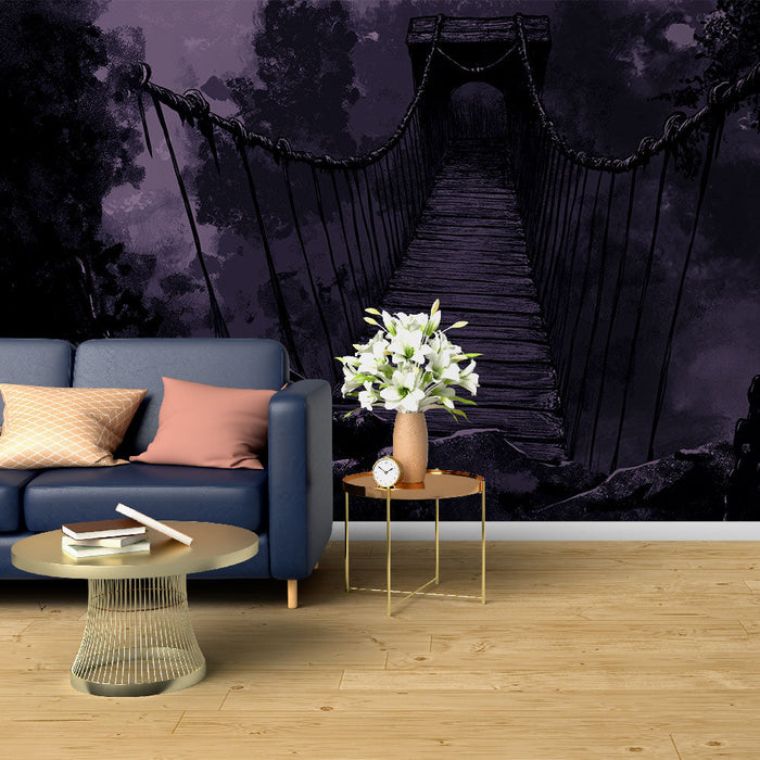 Tapete manga | Mysteriöse Hängebrücke in einer dunklen Atmosphäre