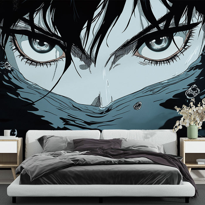 Foto Behang manga | Doordringende Blik Onder het Water