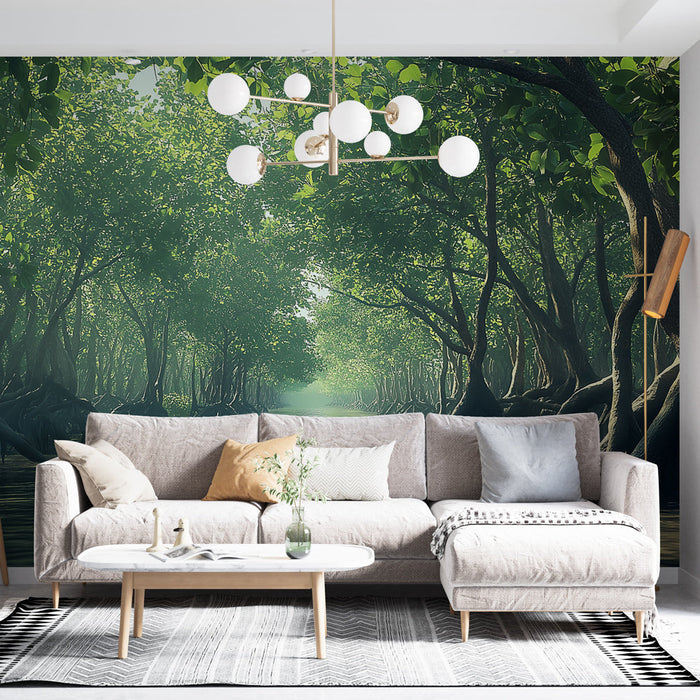 Fototapet mangroves | Et fredelig landskap av frodige mangrover