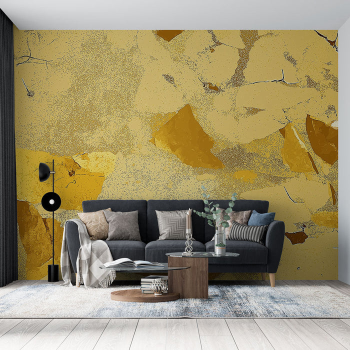 Fototapet marbre dore | Motiv skinnende med gyldne refleksioner og varierede teksturer