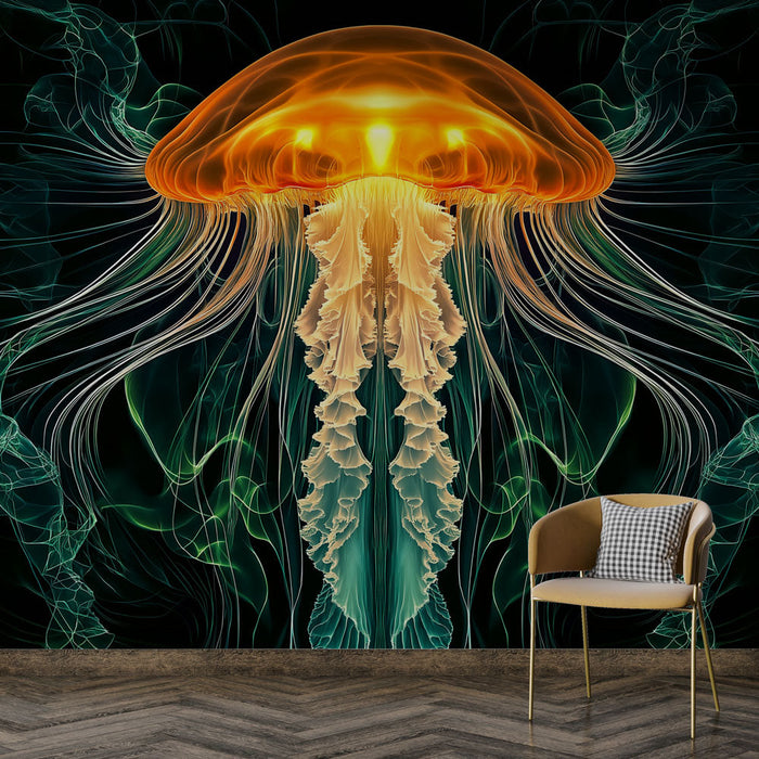 Tapeta jellyfish | Svetel in tekoč dizajn navdihnjen z oceani