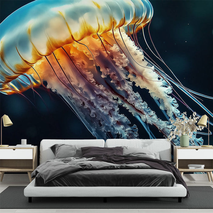 Tapeta meduza | Veličanstvena meduza koja pluta u morskim dubinama