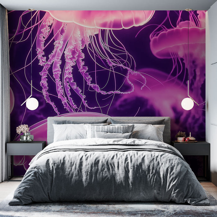 Fototapet manet | Eleganta maneter med livfulla rosa nyanser