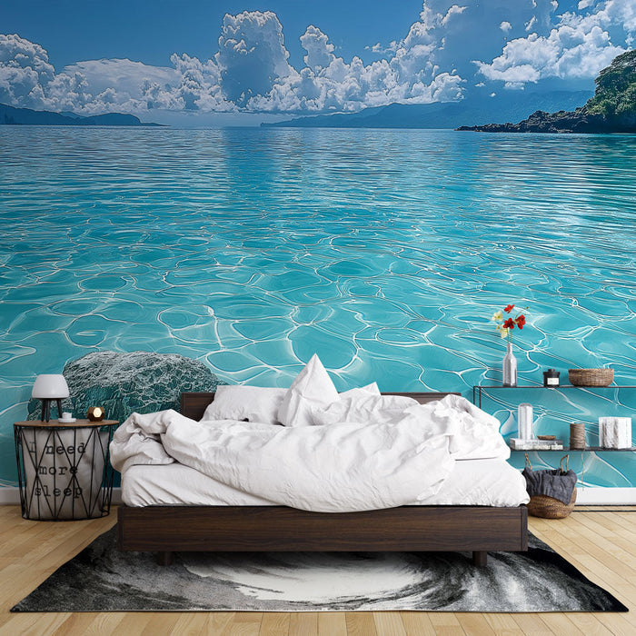 Muraaltapeet türkiissinine meri | Rahustav vaade kristallselgele ookeanile