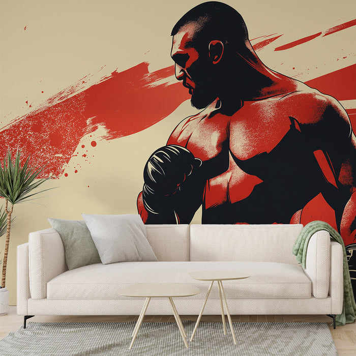 Fototapet mma | Kæmper og røde og sorte udbrud