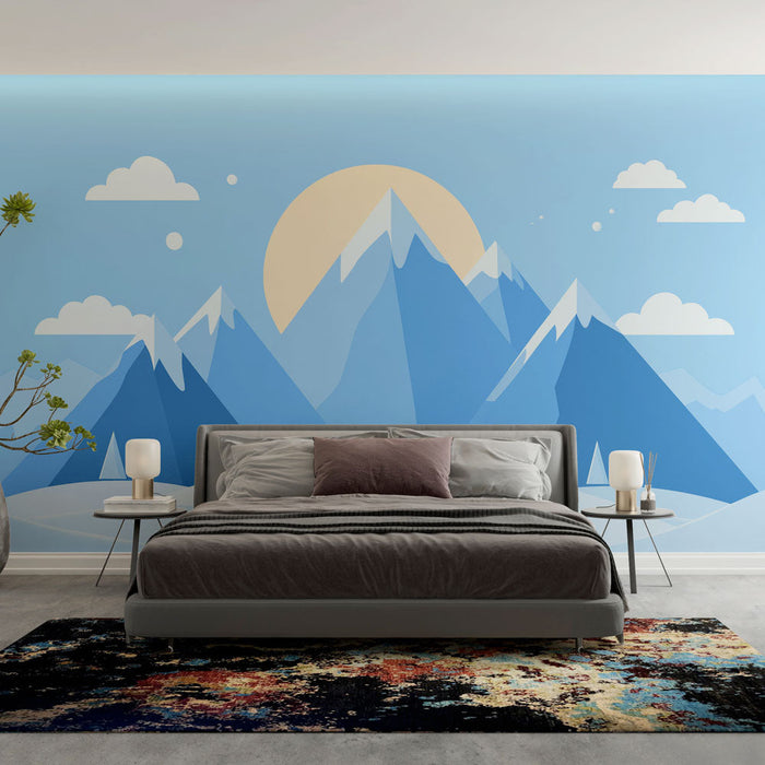 Fototapeet mägi | Rahustav maastik siniste mägede ja selge taeva