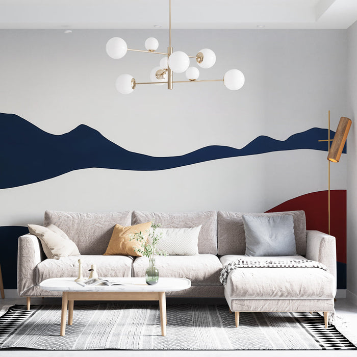 Tapeta stylizowane góry | Nowoczesny projekt graficzny