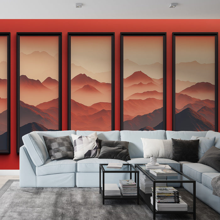 Papel de parede montanhoso | Paisagens de montanha em degradê sonoro