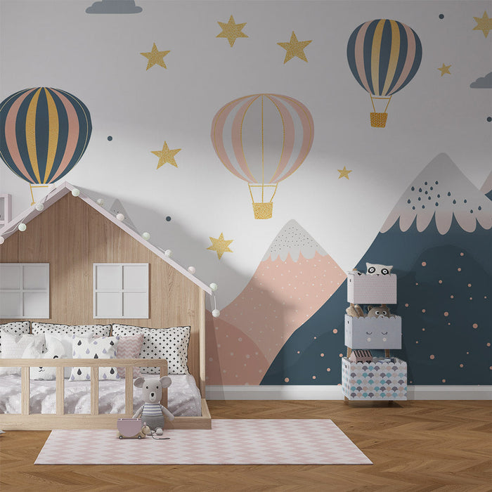 Hot Air Balloon Mural Wallpaper | Enchanted Design