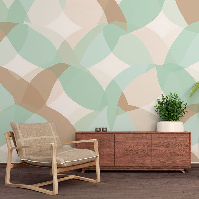 Tapete με αφηρημένα μοτίβα | Ρευστά σχήματα σε απαλές αποχρώσεις