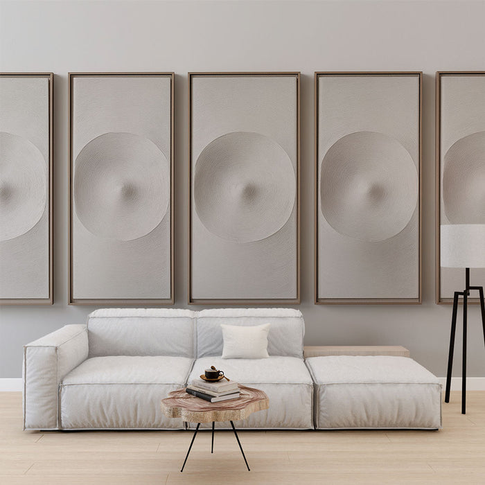 Tapeta s kruhovými vzory | Elegantní reliéfní design s texturovaným efektem