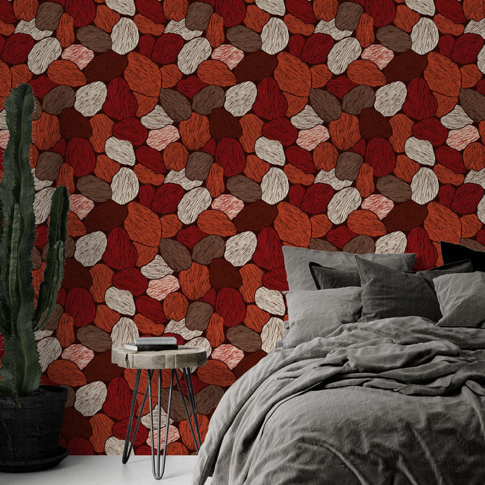 Fotótapéta organikus mintákkal | Egy keverék természetes formákból és meleg színekből