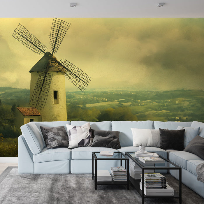 Mural Wallpaper mill | A bucolic landscape with an ancient mill