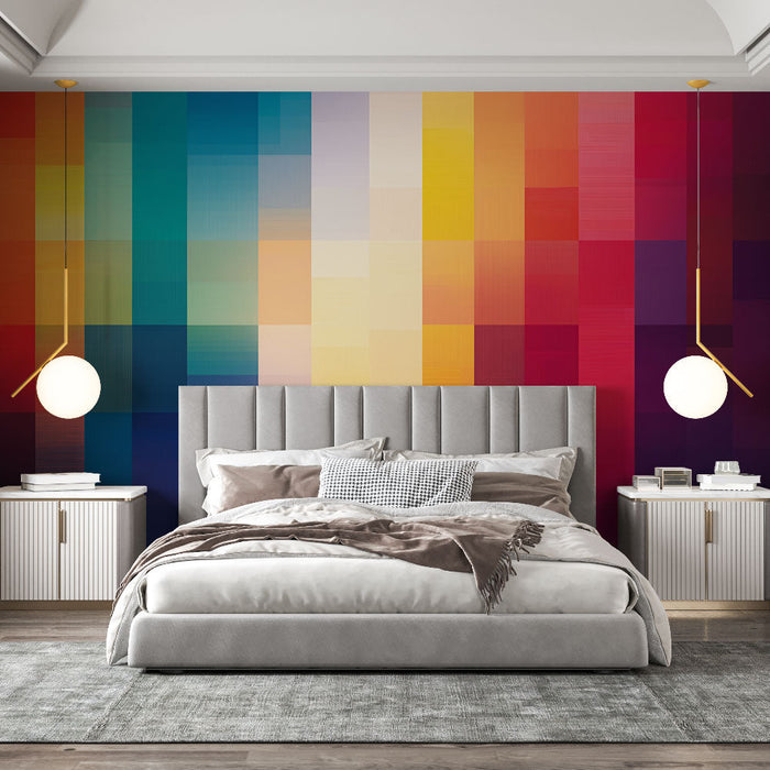 Tapet flerfärgad | Levande och dynamisk geometrisk design