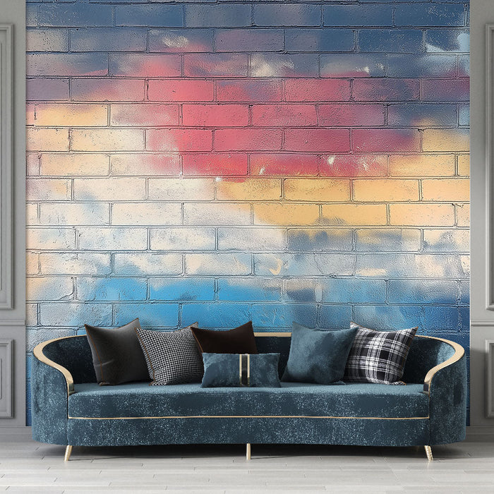 Mural Wallpaper abstract | Wall with bright colors and fluid patterns