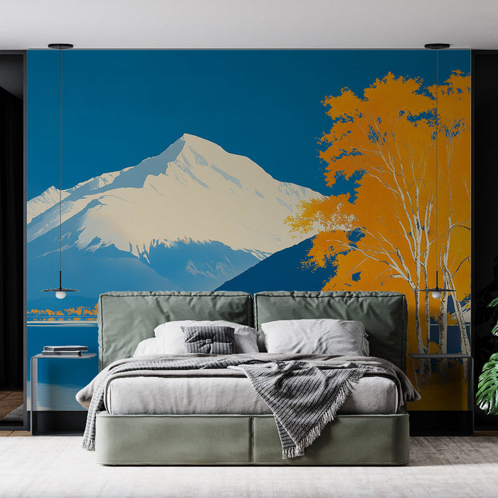 Villiluonto Tapetti | Sinisen ja keltaisen kontrastit