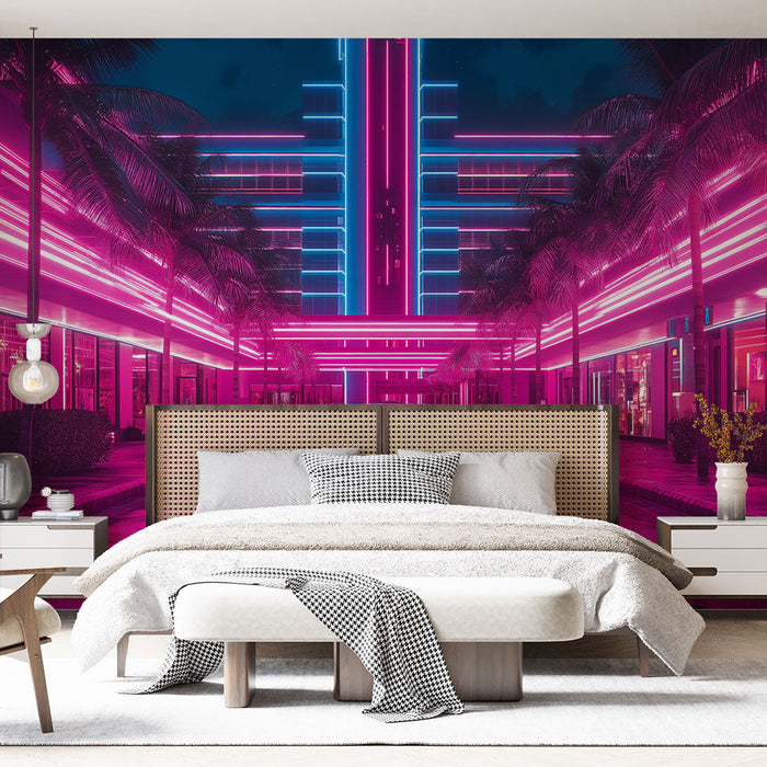 Tapeta Neon | Městská atmosféra s živým fluorescenčním osvětlením