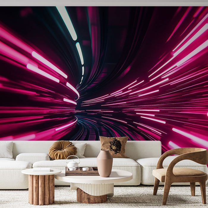 Tapéta neon dinamikus | Mozgó fényes vonalak mintája