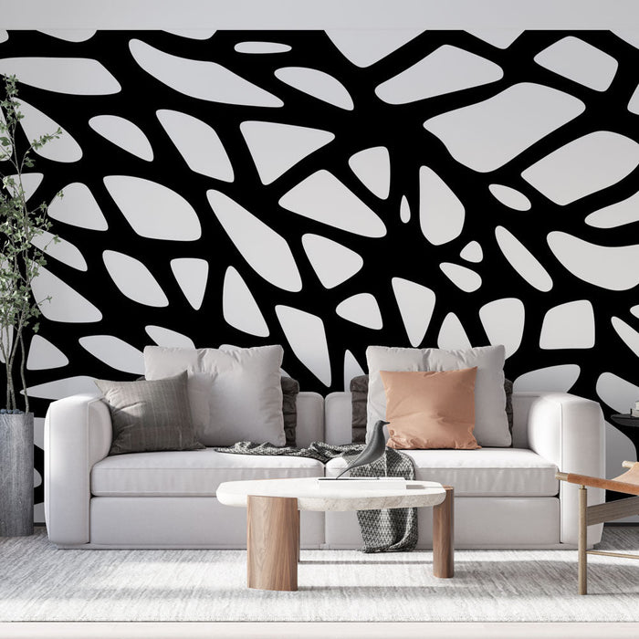 Black and white Mural Wallpaper | Stone path