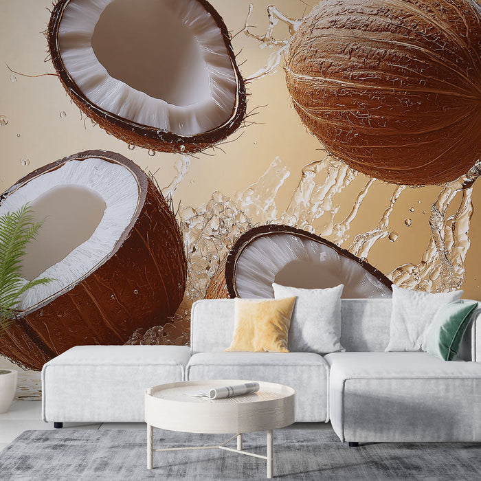 Fototapeta kokos | Kokosova drevesa in osvežilni pljuski