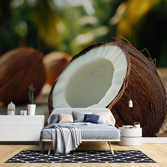 Mural Wallpaper coconut | Natural and exotic texture