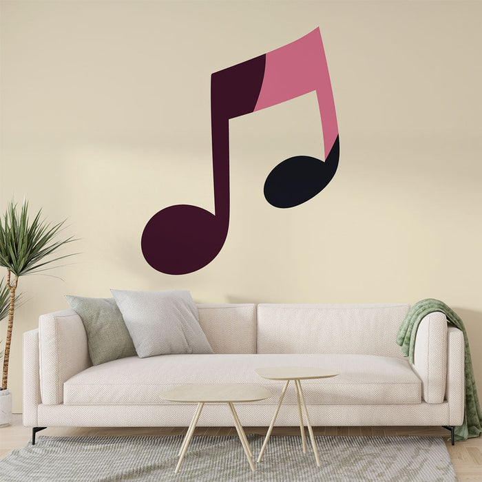 Mural Wallpaper music note | Modern and colorful design for music enthusiasts
