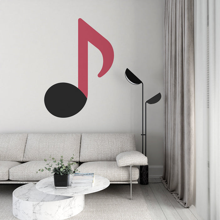 Mural Wallpaper music note | Stylized pattern of musical note in bright colors