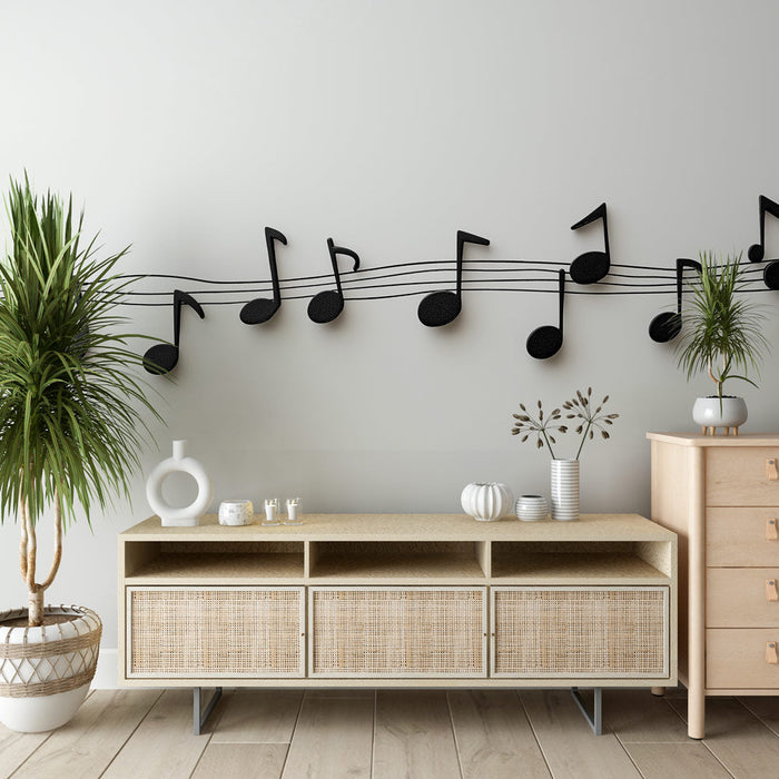 Mural Wallpaper music notes | Elegant melodies on a minimalist background