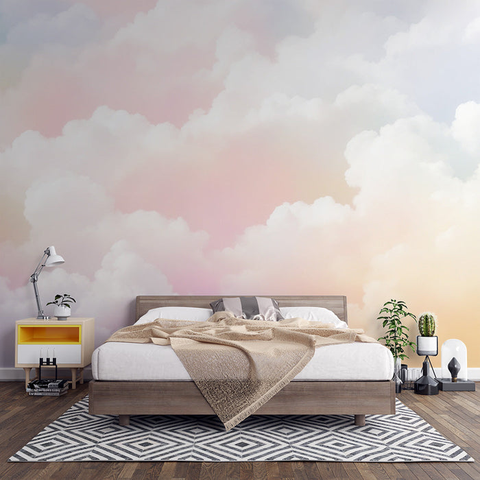 Realistic Cloud Mural Wallpaper | Multi-color