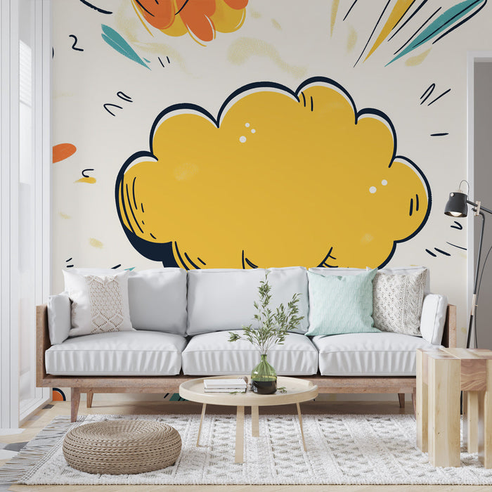 Fototapet fargede skyer | Dynamiske og fargerike sky grafiske mønstre