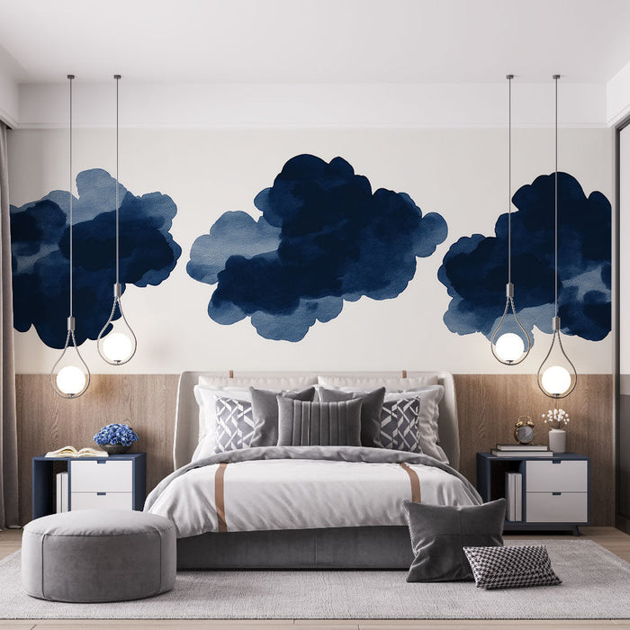 Foto Behang wolken in verf | Tinten blauw