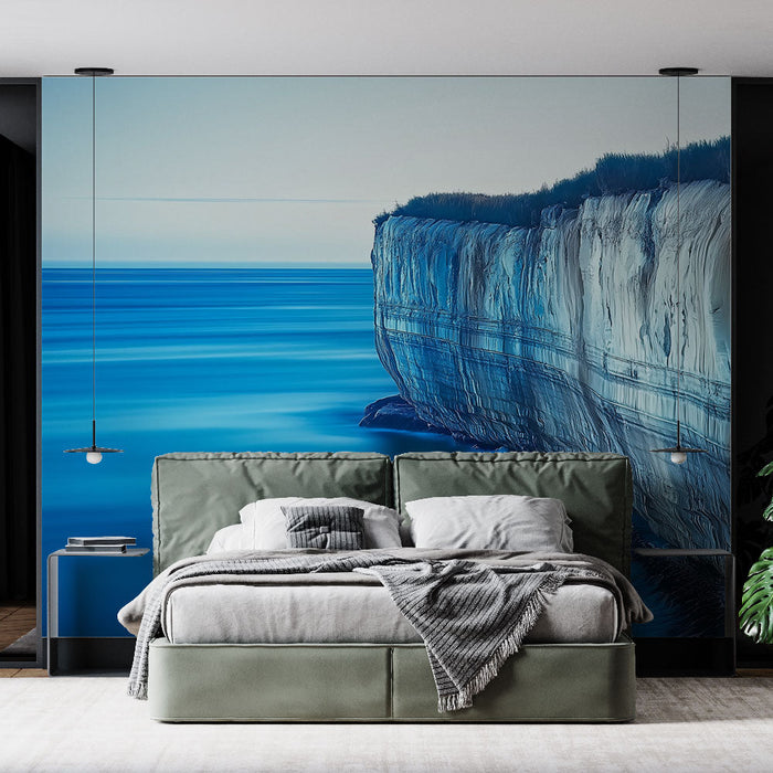 Falikép kék óceán | Fenséges sziklák a víz mellett