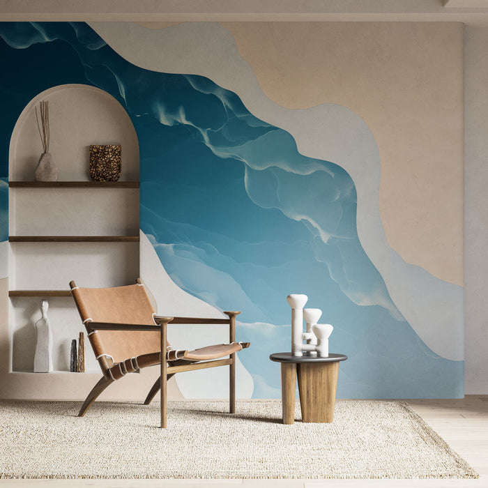 Fototapet ocean | Mønster af beroligende bølger