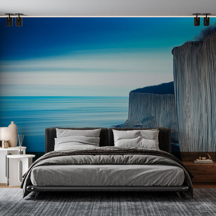 Fototapet oceanic | Beroligende kystlandskap med blå refleksjoner