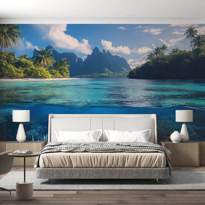 Tapeta oceaniczna | Nurkowanie w tropikalnym krajobrazie