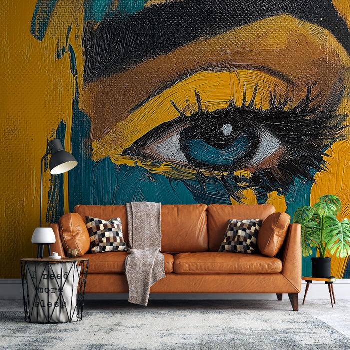 Tapet ochi artistic | Un design captivant cu culori vibrante