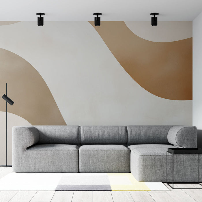 Tapeta vlnící se | Plynulé vzory v béžových a krémových tónech