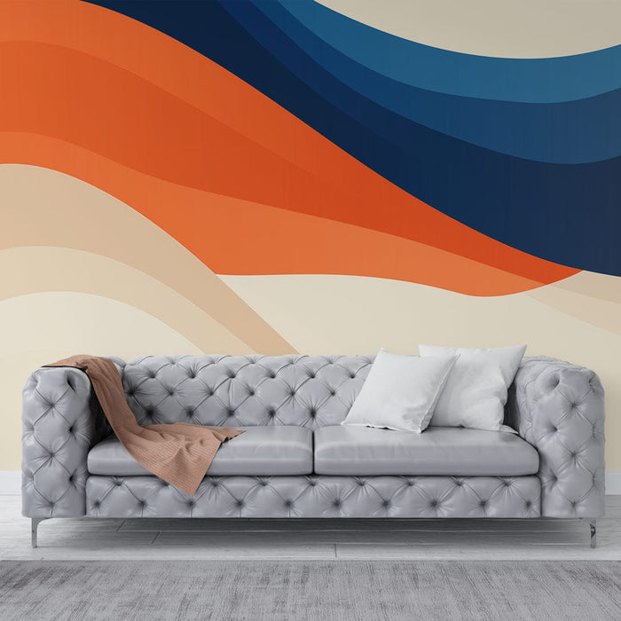 Tapeta undulations | Moderní design v teplých barvách