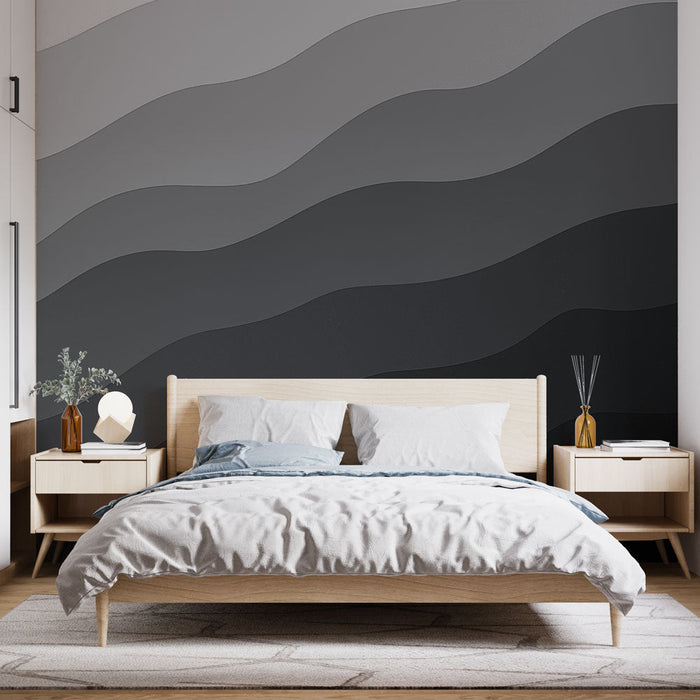 Tapete γκρι κύματα | Κομψός σχεδιασμός σε αποχρώσεις του γκρι