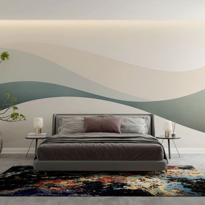 Valovi tapeta | Apstraktni uzorak nježnih valova u pastel tonovima