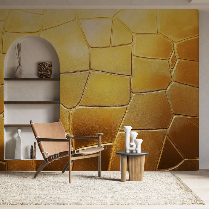 Falikárpit vagy texturált | Elegáns dombornyomott arany minta