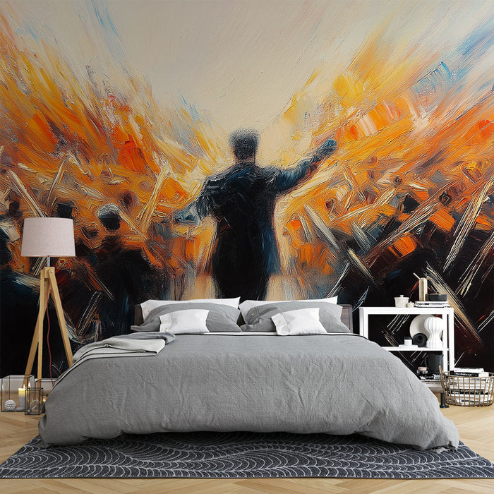 Papel de parede orquestra | Cores vibrantes de uma apresentação musical