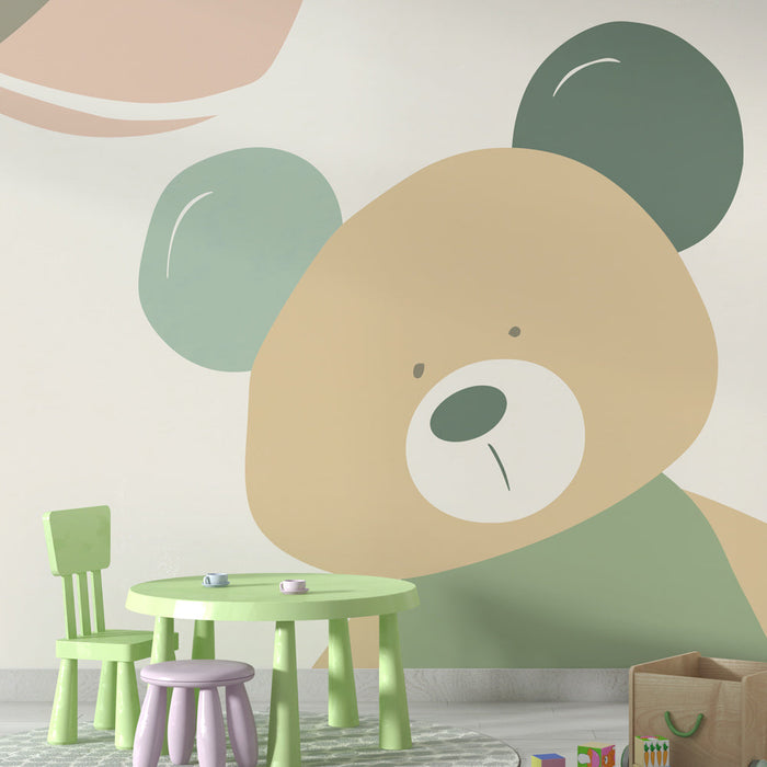 Fototapeet bear | Karu pehmetes värvitoonides minimalistlikus interjööris