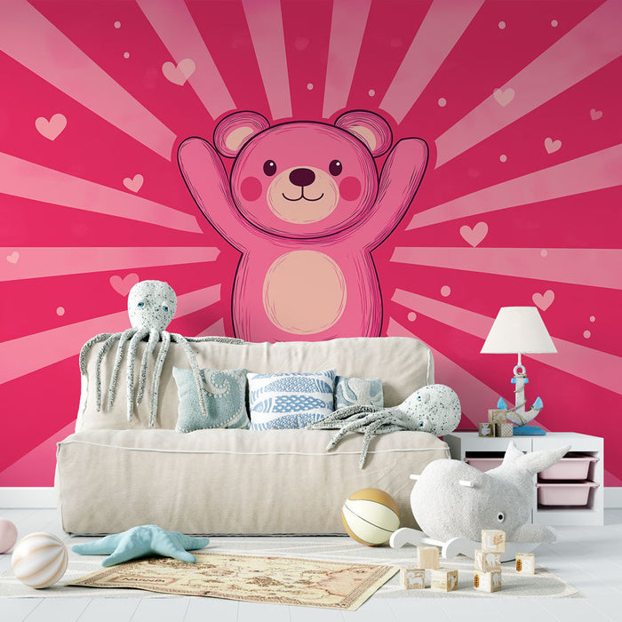 Mural Wallpaper bear | Fun and colorful design