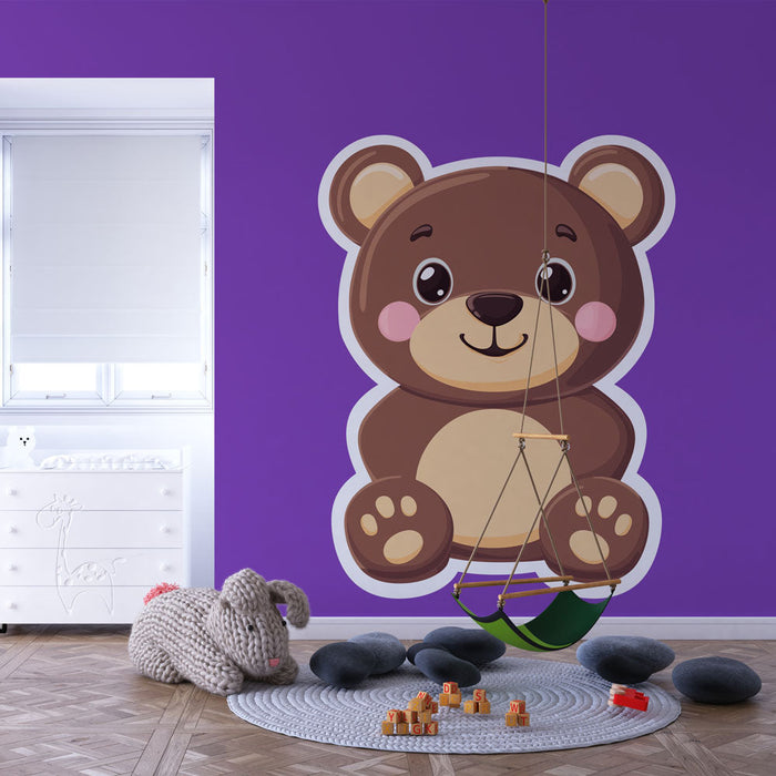 Papel de parede urso | Design divertido e colorido