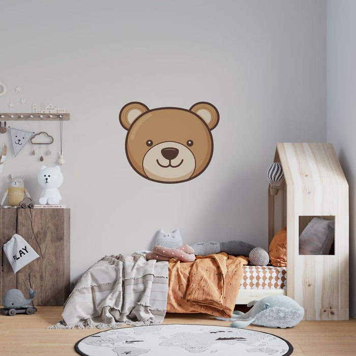 Mural Wallpaper bear cub | Cute bear head