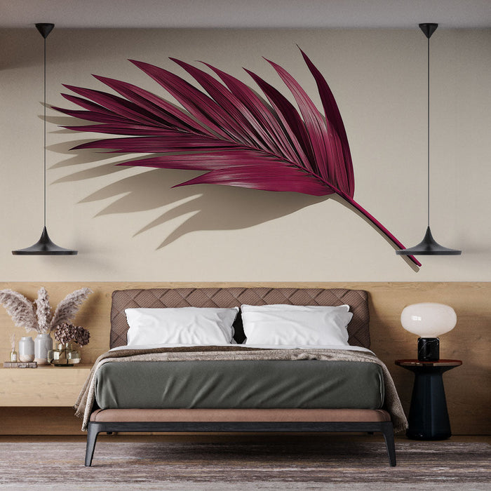 Tapete palm Bordeaux | Елегантен лист на палма с богати нюанси